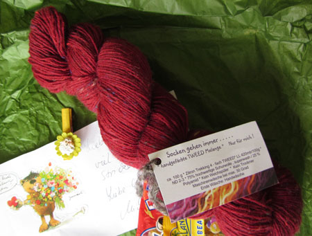 TWEED Melange in rot