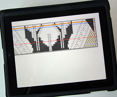 Diagramm auf dem iPad