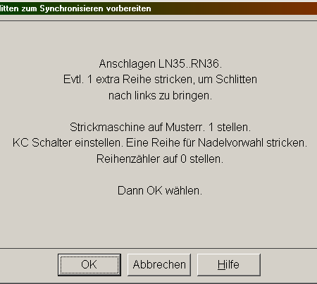 aktualisierte Anzeige im Programm-Update