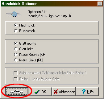 Umwandeln zu Maschinestrick