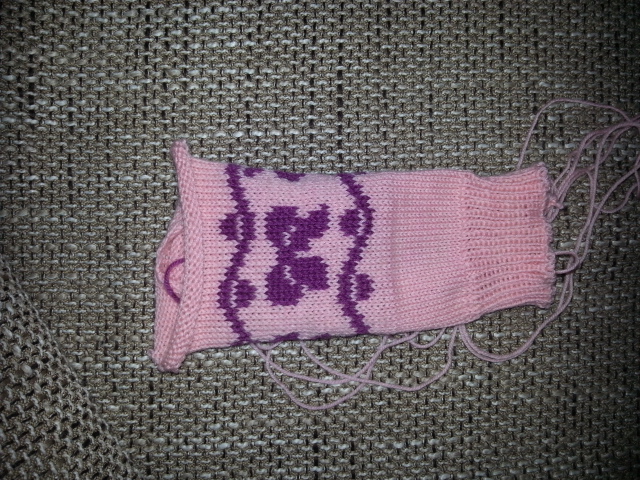 Socke mit Schleife