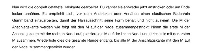 Halsbündchen <br />Hals