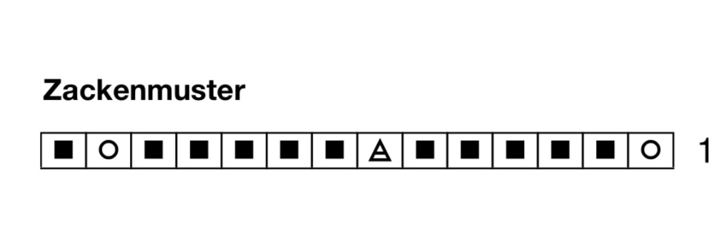 Das ist das Muster. Ich kann daraus nicht erkennen was der Rapport ist. Und in der Anleitung steht es auch nicht